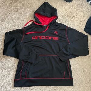 AND1 Red and Black Athletic Hoodie